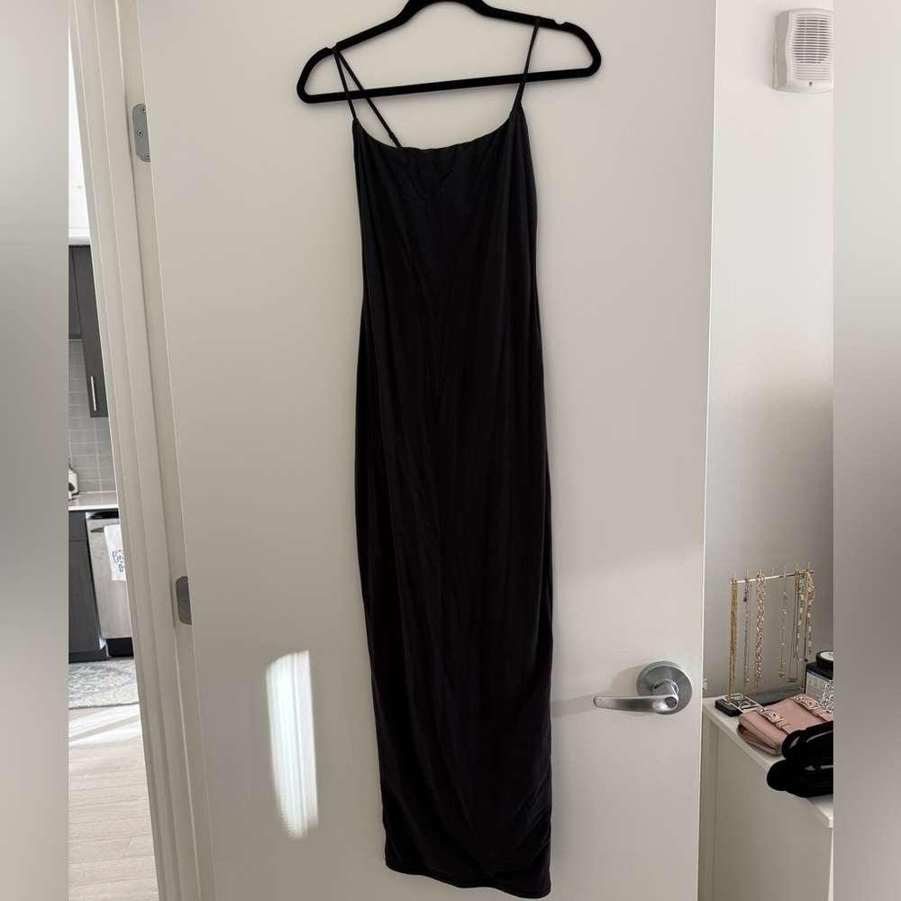 SKIMS Black Maxi Dress